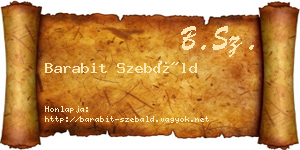 Barabit Szebáld névjegykártya